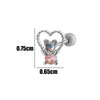 Wholesale Fashion Allmatch Cartilage Puncture Ear Bone Nail Copper Flower Design