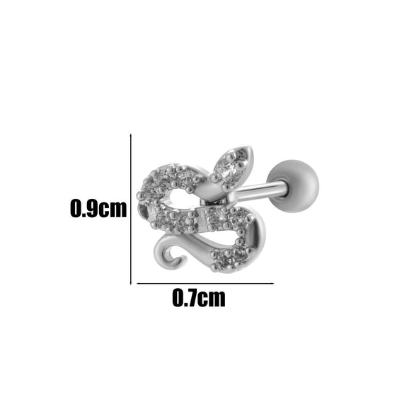 Wholesale Fashion Allmatch Cartilage Puncture Ear Bone Nail Copper Flower Design