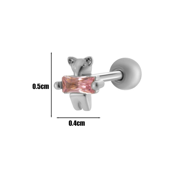 Wholesale Fashion Allmatch Cartilage Puncture Ear Bone Nail Copper Flower Design