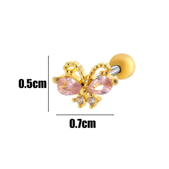 Wholesale Fashion Allmatch Cartilage Puncture Ear Bone Nail Copper Flower Design