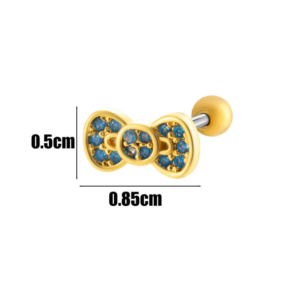 Wholesale Fashion Allmatch Cartilage Puncture Ear Bone Nail Copper Flower Design