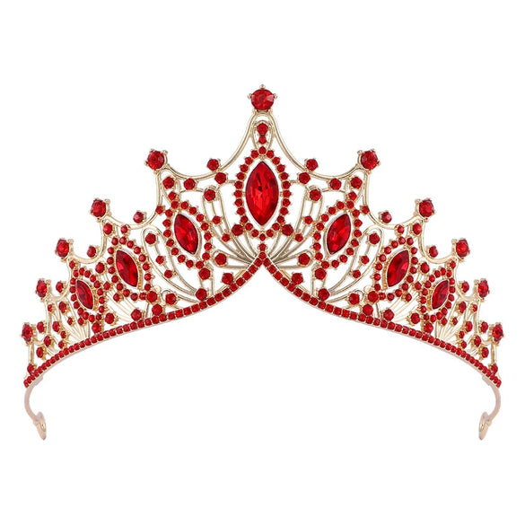 Wholesale Fashion Alloy Rhinestone Electroplating Point Drill Crown For Women