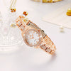 Wholesale Fashion Alloy Waterproof Quartz Watch With Jewelry Buckle For Women Round Dial