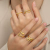 Wholesale Fashion Animal Snakeshaped 316L Stainless Steel Goldplated Ring Jewelry For Women