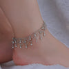 Wholesale Fashion Beach Dance Yoga Alloy Rhinestone Tassel Anklet With Geometric Design For Women
