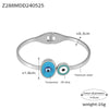 Wholesale Fashion Blue Eye Pattern Round Titanium Steel Goldplated Spring Bracelet Jewelry