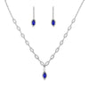 Wholesale Fashion Bridal Jewelry Set Of Rhinestone Necklace And Earrings With Love Water Drops Bell Patterns Electroplated Bamboo Chain For Women
