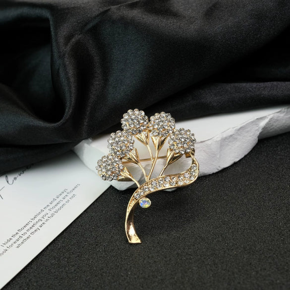 Wholesale Fashion Brooch Zinc Alloy Electroplating Antilight Fixed Suit Collar Pins