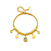 Wholesale Fashion Chic Titanium Steel Geometric White Cubic Bracelet 18K Gold Plated For Women