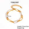 Wholesale Fashion Classic Cross Color Necklace Bracelet Suit With Cross Chain In Stainless Steel Vacuum Real Gold Electroplated In Pvd Furnace