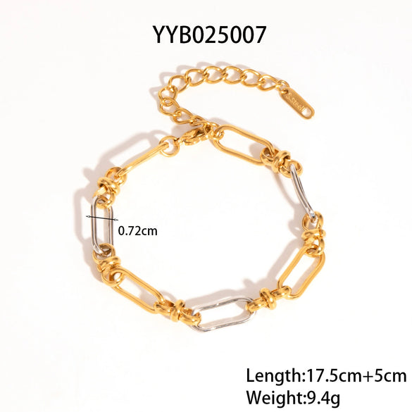 Wholesale Fashion Classic Cross Color Necklace Bracelet Suit With Cross Chain In Stainless Steel Vacuum Real Gold Electroplated In Pvd Furnace