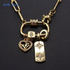 Wholesale Fashion Clavicle Chain Necklace Copper Electroplated Geometric Heart Shape