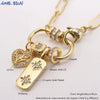 Wholesale Fashion Clavicle Chain Necklace Copper Electroplated Geometric Heart Shape