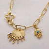 Wholesale Fashion Clavicle Chain Necklace Copper Electroplated Geometric Heart Shape