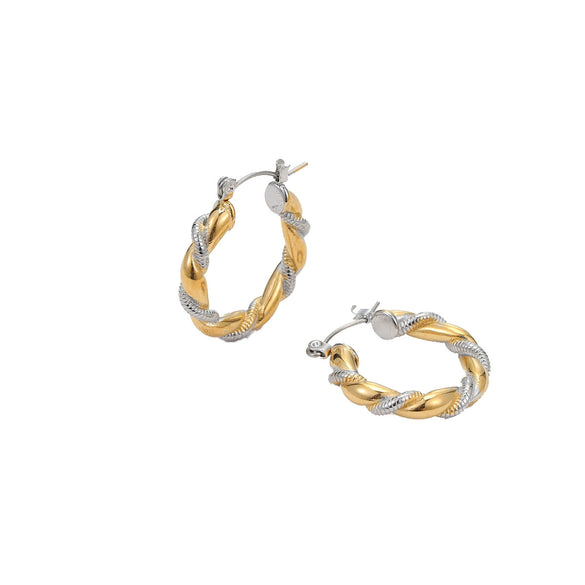 Wholesale Fashion Color Matching Stainless Steel Earrings Plated With 18K Gold For Women