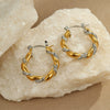 Wholesale Fashion Color Matching Stainless Steel Earrings Plated With 18K Gold For Women