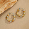 Wholesale Fashion Color Matching Stainless Steel Earrings Plated With 18K Gold For Women