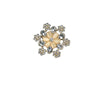 Wholesale Fashion Colored Diamond Snowflake Flower Zinc Alloy Brooch With Electroplating
