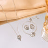 Wholesale Fashion Colorfree Light Luxury Titanium Steel Women's Jewelry Set With Cross Crown And Roman Numerals Electroplated Design