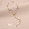 Wholesale Fashion Colorful Crystal Y Shaped Geometric Copper Necklace For Women With Electroplating