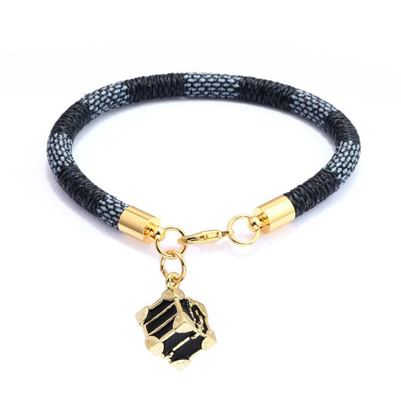 Wholesale Fashion Commuter Bracelet Copper Striped Geometric Gold Plated Accessories Jewelry For Women And Unisex