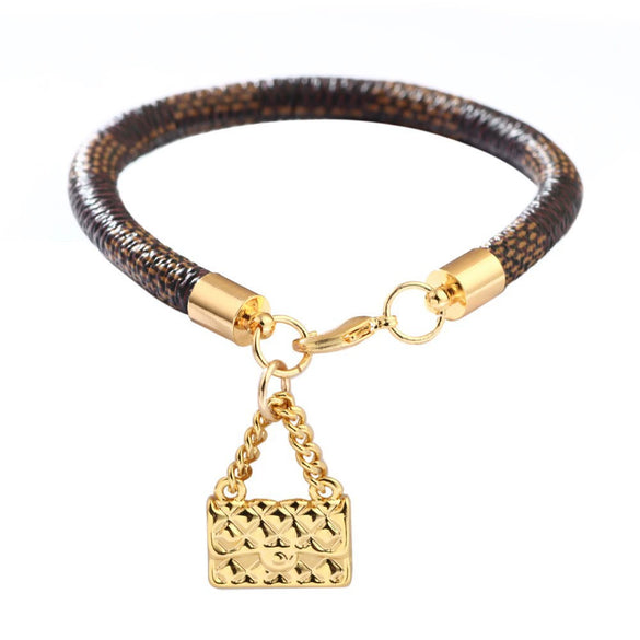 Wholesale Fashion Commuter Bracelet Copper Striped Geometric Gold Plated Accessories Jewelry For Women And Unisex