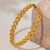 Wholesale Fashion Commuter Bracelet Titanium Steel Pvd Plating Geometric Love Stitching Design