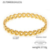 Wholesale Fashion Commuter Bracelet Titanium Steel Pvd Plating Geometric Love Stitching Design
