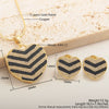 Wholesale Fashion Commuter Copper Goldplated Geometric Heartshaped Pendant Necklace And Earring Set