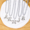 Wholesale Fashion Copper Zircon Necklace With Letters Numbers Text Pattern And Electroplating Cuban Chain Pendant