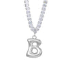 Wholesale Fashion Copper Zircon Necklace With Letters Numbers Text Pattern And Electroplating Cuban Chain Pendant