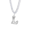 Wholesale Fashion Copper Zircon Necklace With Letters Numbers Text Pattern And Electroplating Cuban Chain Pendant