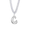 Wholesale Fashion Copper Zircon Necklace With Letters Numbers Text Pattern And Electroplating Cuban Chain Pendant