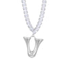 Wholesale Fashion Copper Zircon Necklace With Letters Numbers Text Pattern And Electroplating Cuban Chain Pendant