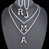 Wholesale Fashion Copper Zircon Necklace With Letters Numbers Text Pattern And Electroplating Cuban Chain Pendant