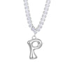 Wholesale Fashion Copper Zircon Necklace With Letters Numbers Text Pattern And Electroplating Cuban Chain Pendant