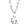 Wholesale Fashion Copper Zircon Necklace With Letters Numbers Text Pattern And Electroplating Cuban Chain Pendant