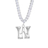 Wholesale Fashion Copper Zircon Necklace With Letters Numbers Text Pattern And Electroplating Cuban Chain Pendant