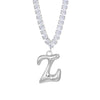 Wholesale Fashion Copper Zircon Necklace With Letters Numbers Text Pattern And Electroplating Cuban Chain Pendant