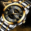 Wholesale Fashion Couple's Automatic Movement Watch Zinc Alloy Case Alloy Strap Round Dial Onion Crown Mineral Strengthened Glass Mirror Waterproof