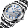 Wholesale Fashion Couple's Automatic Movement Watch Zinc Alloy Case Alloy Strap Round Dial Onion Crown Mineral Strengthened Glass Mirror Waterproof