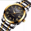Wholesale Fashion Couple's Automatic Movement Watch Zinc Alloy Case Alloy Strap Round Dial Onion Crown Mineral Strengthened Glass Mirror Waterproof