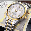 Wholesale Fashion Couple's Automatic Movement Watch Zinc Alloy Case Alloy Strap Round Dial Onion Crown Mineral Strengthened Glass Mirror Waterproof