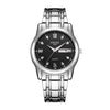 Wholesale Fashion Couple's Automatic Movement Watch Zinc Alloy Case Alloy Strap Round Dial Onion Crown Mineral Strengthened Glass Mirror Waterproof