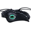 Wholesale Fashion Cowhide And Glass Glaze Handmade Geometric Devil's Eye Woven Bracelet