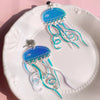 Wholesale Fashion Creative Acrylic Earrings With Colorful Jellyfish Pattern For Women