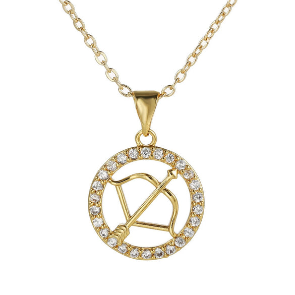 Wholesale Fashion Creative Copper Alloy Inlaid Zircon Constellation Geometric Pendant Ochain Necklace For Women