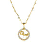 Wholesale Fashion Creative Copper Alloy Inlaid Zircon Constellation Geometric Pendant Ochain Necklace For Women