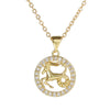 Wholesale Fashion Creative Copper Alloy Inlaid Zircon Constellation Geometric Pendant Ochain Necklace For Women