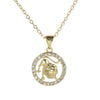 Wholesale Fashion Creative Copper Alloy Inlaid Zircon Constellation Geometric Pendant Ochain Necklace For Women